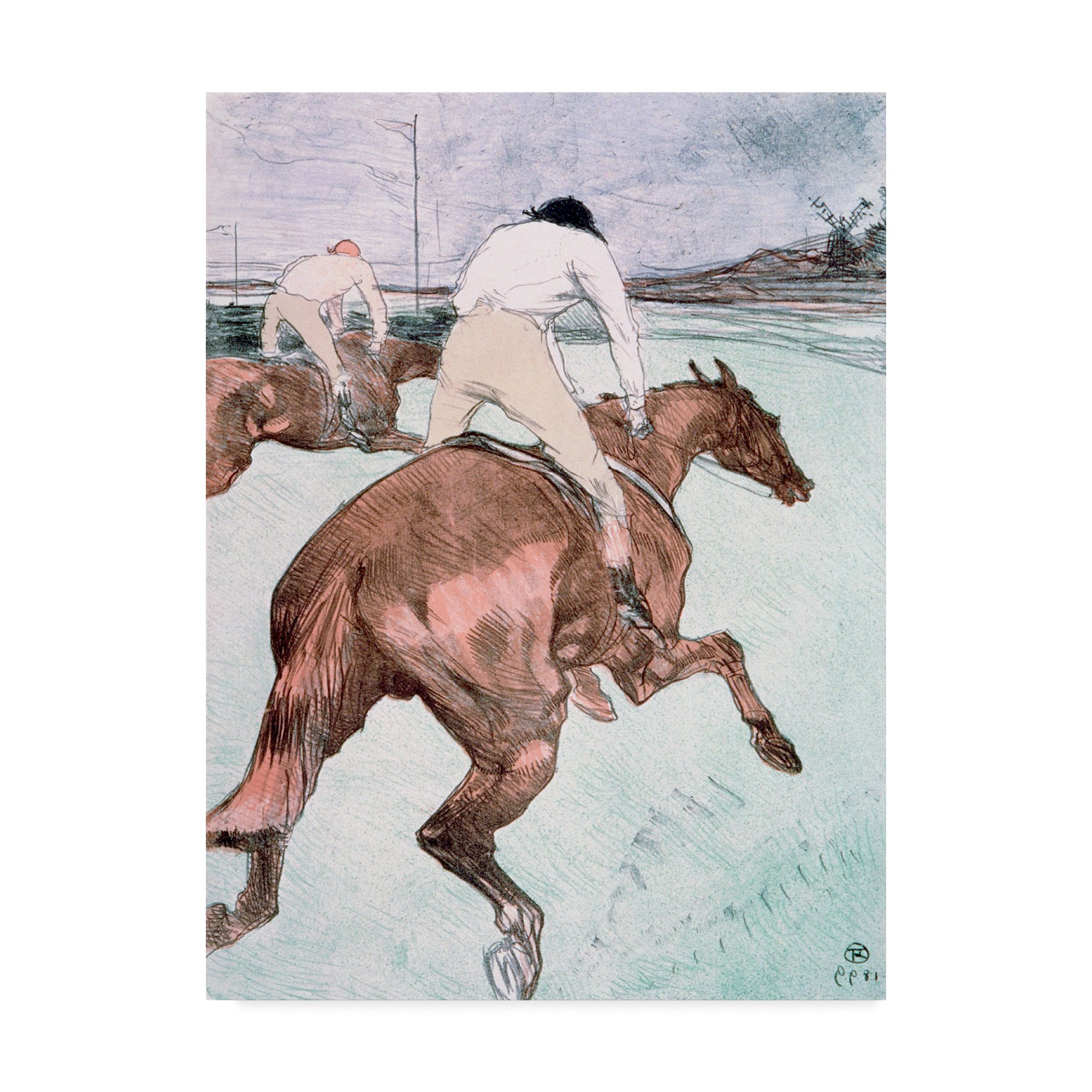 Trademark Fine Art Jockey by Henri De Toulouse Lautrec, 14x19-Inch, Multicolor