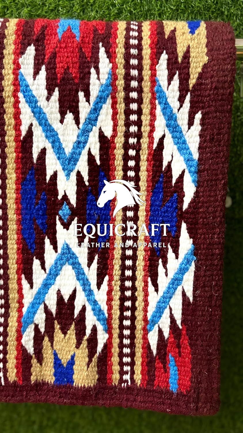 Handmade Western Show Saddle Blanket | Genuine New Zealand Wool Pad | Custom Equestrian Gear AM-269