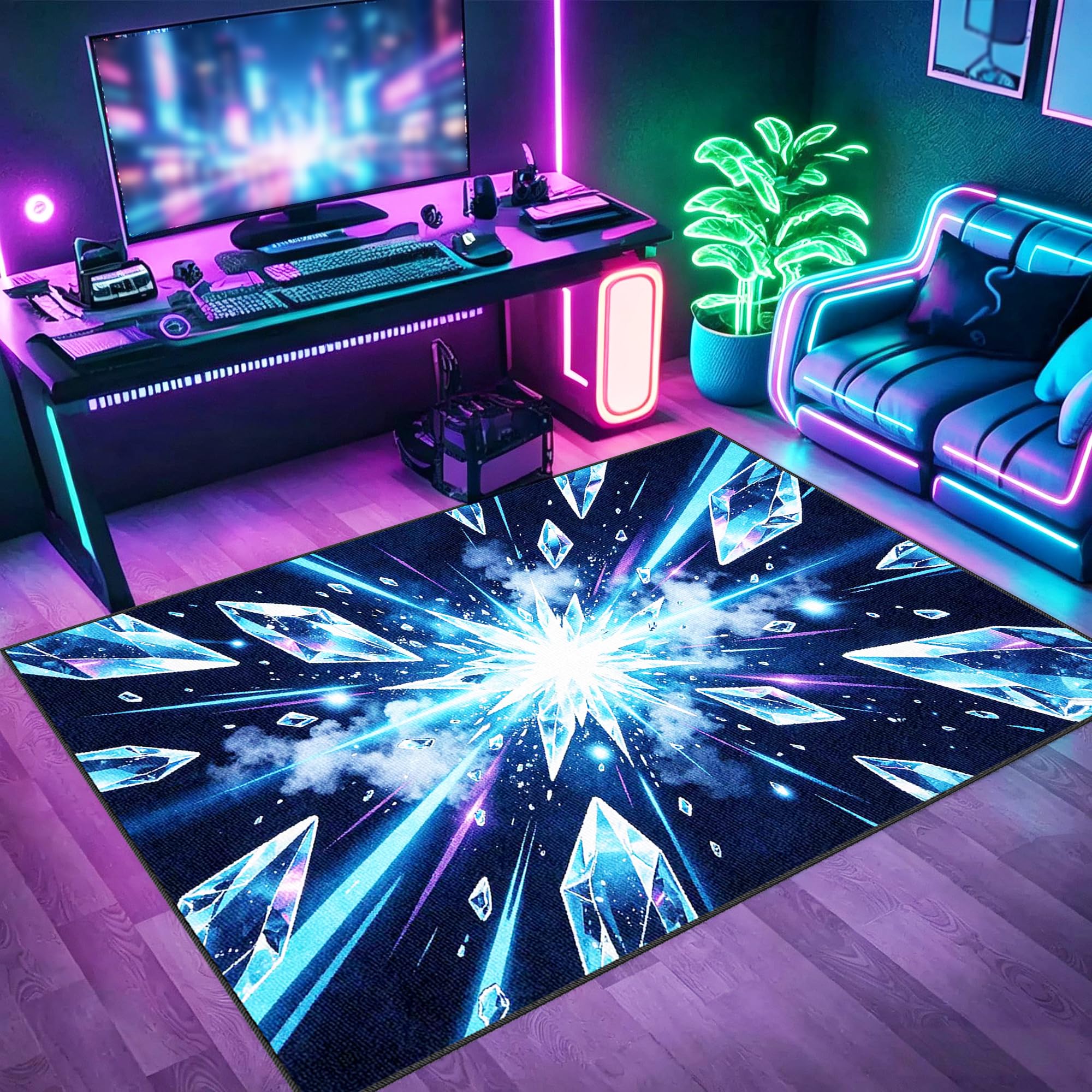 Tapis de jeu antidérapant protégeant le sol des chaises gamer