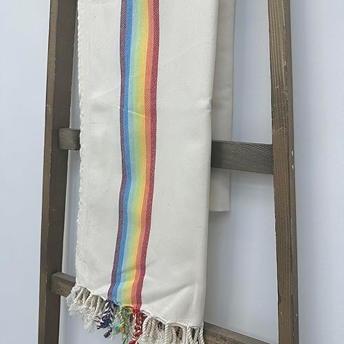 Miniatura 6 de Toalla turca orgánica de 33 x 72 pulgadas, toalla de baño turca, toalla de playa, multicolor suave % 100 algodón esponjoso, toalla de mano facial,