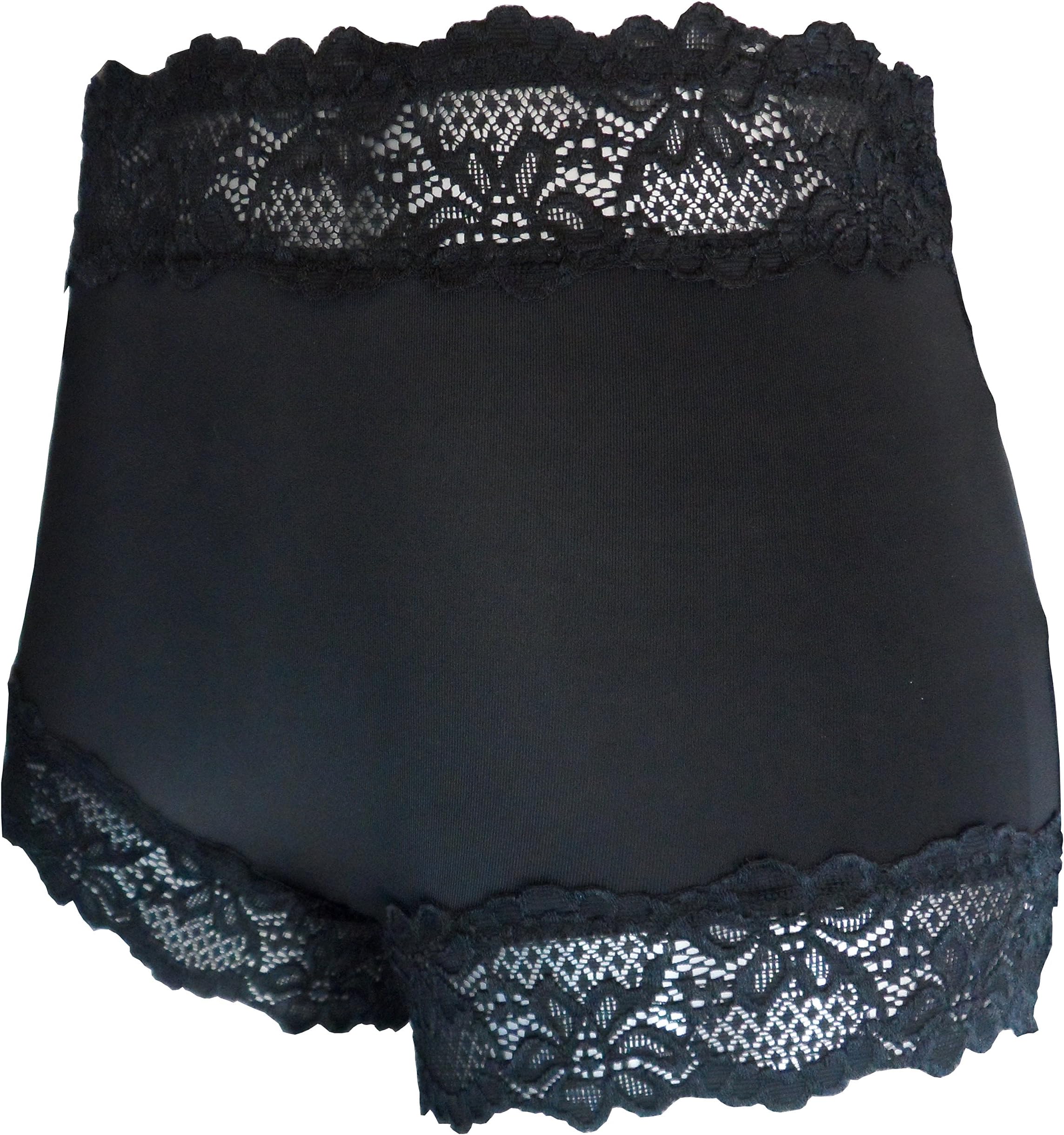 FJS SEXY SLIMMING HIGH WAIST BLACK OPEN CROTCH CROTCHLESS KNICKERS BOXERS BOY SHORTS UNDERWEAR GIFTPANTIES (U.K 12/14)