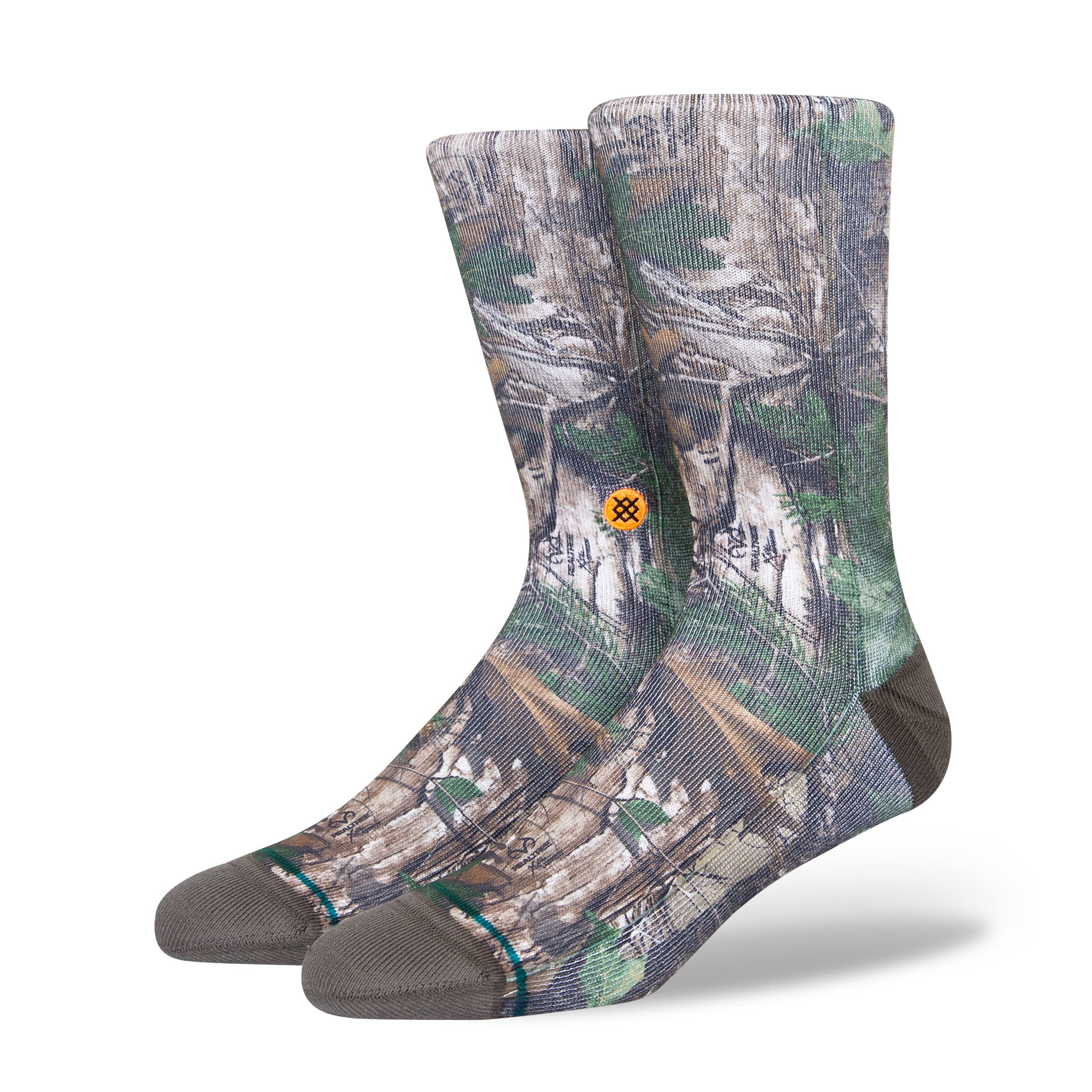 Stance Xtra Real Tree Xtra Green Crew Socks in Camo Size UK 8-12