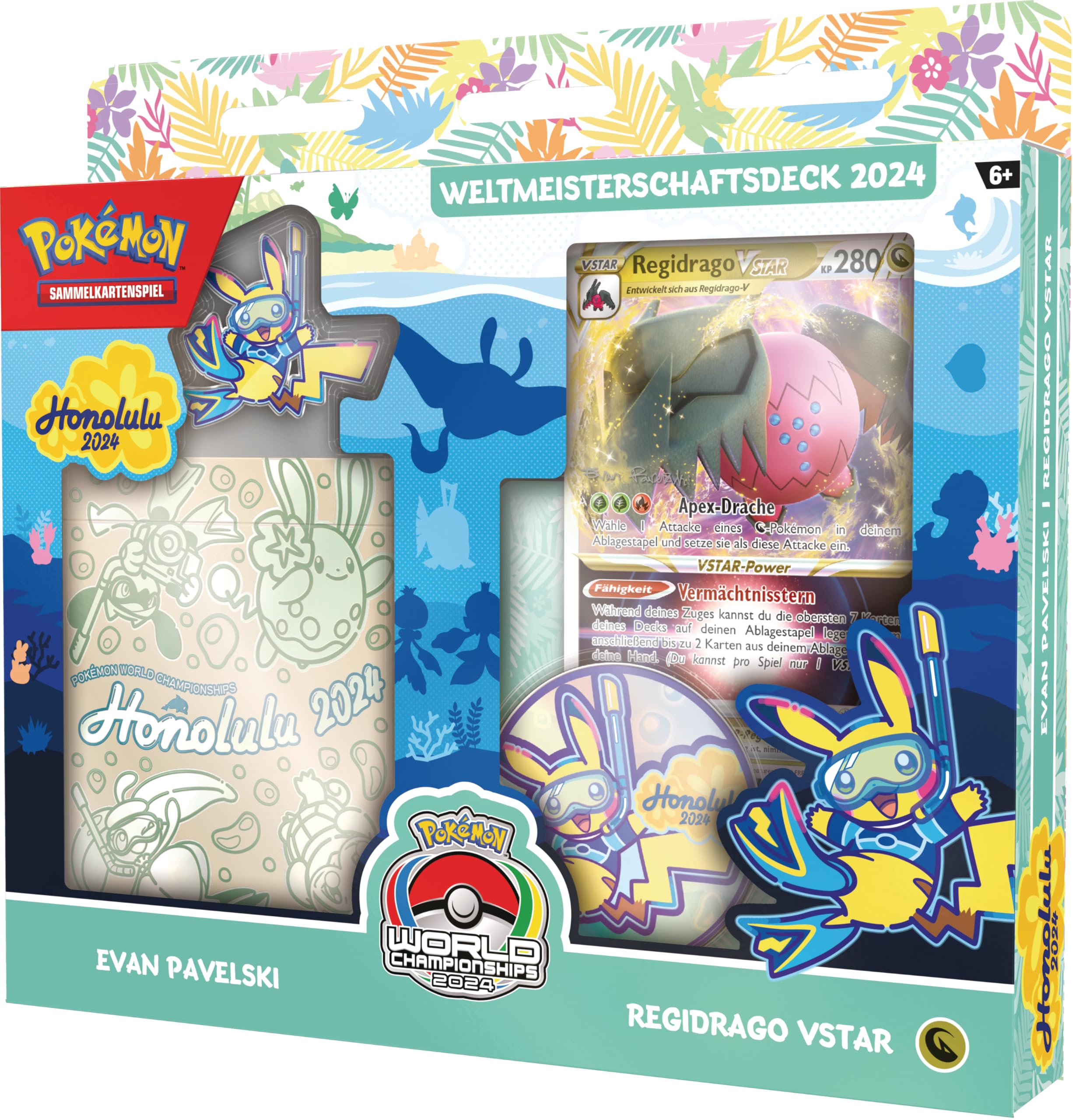 Pokémon-Sammelkartenspiel: Weltmeisterschaftsdeck 2024 - Evan Pavelski - Regidrago-VSTAR (1 vollständiges Deck mit 60 Karten & Zubehör)