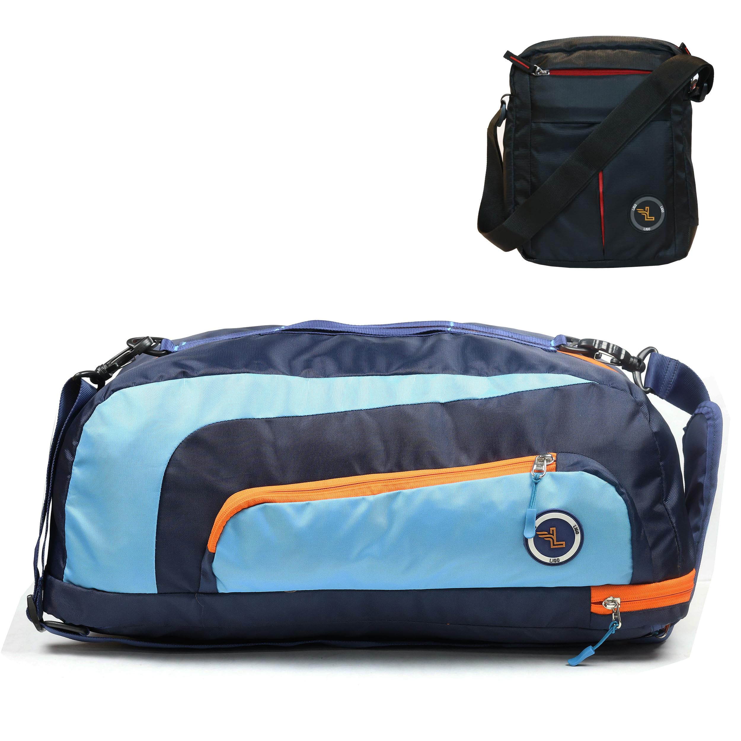 3-in-1 Versatile Gym Duffle Backpack Gym Bag for Men, Travel Bags for Luggage, Travel Bag for Men, Bags for Women - Navy Blue-image-16
