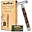 Bambaw Double Edge Safety Razor for Women & Men, Double Edge Razors with 5 Blades, Reusable Single Blade Razor, Eco-Friendly & Plastic Free - Slim Bamboo Silver