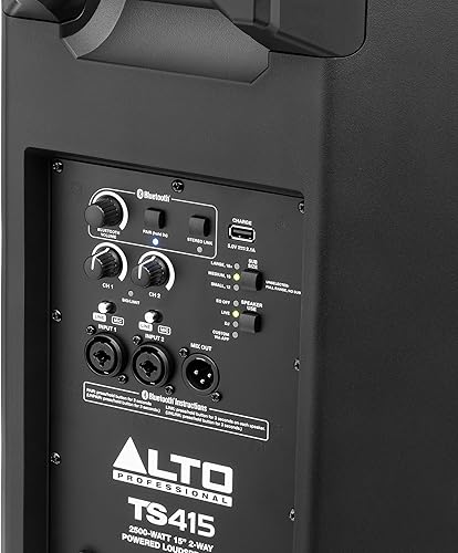 Vista 14 de ALTO TS415 2500W Altavoz PA alimentado de 15 pulgadas con mezclador de 3 canales, transmisión Bluetooth, enlace de altavoz inalámbrico, DSP