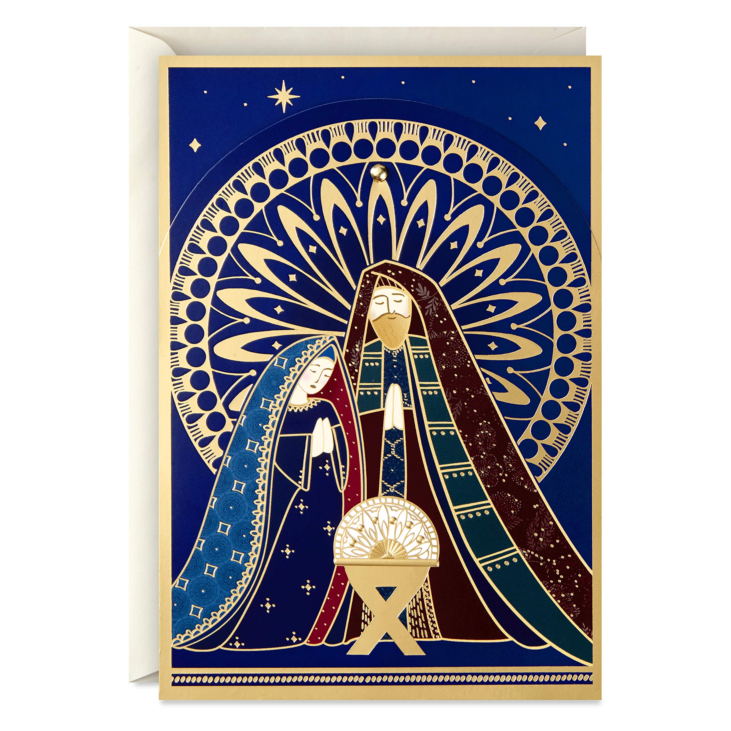 Hallmark Displayable Religious Christmas Cards, Nativity (12 Cards with Envelopes)