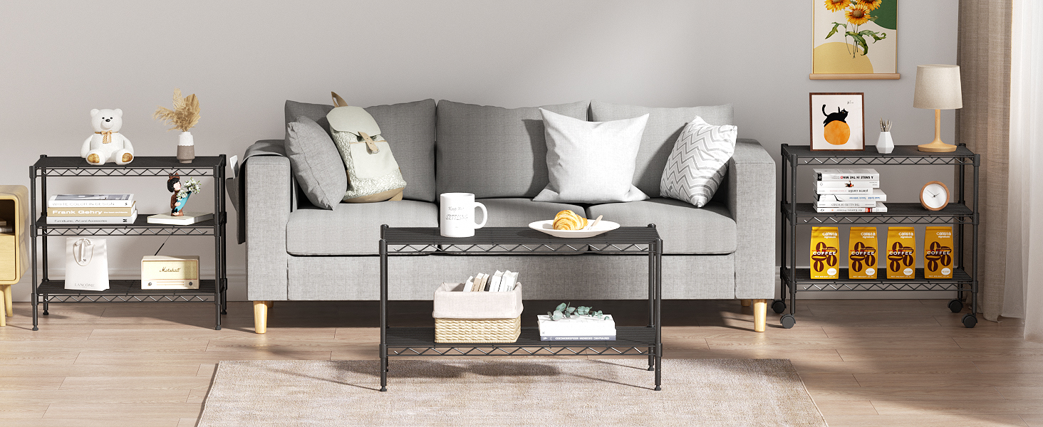 Amazon.com: VANZBON 2-Tier Wire Shelving Unit,36
