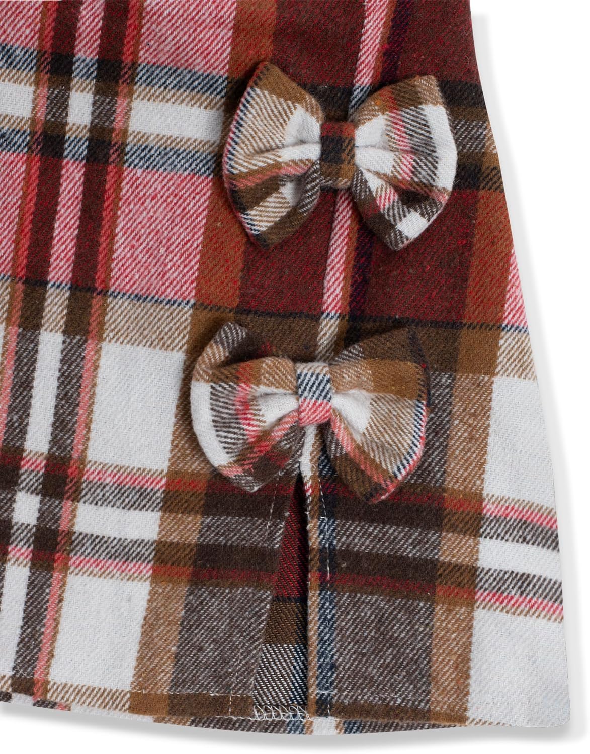 Girls Clothes Long Sleeve Ruffle Sleeve Top and Plaid Skirt Set Fall Winter Girls Outfits 5-12Y - Image 6