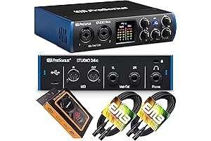 Presonus Studio 24c USB-C Audio Interface with 2 XMAX-L Preamps