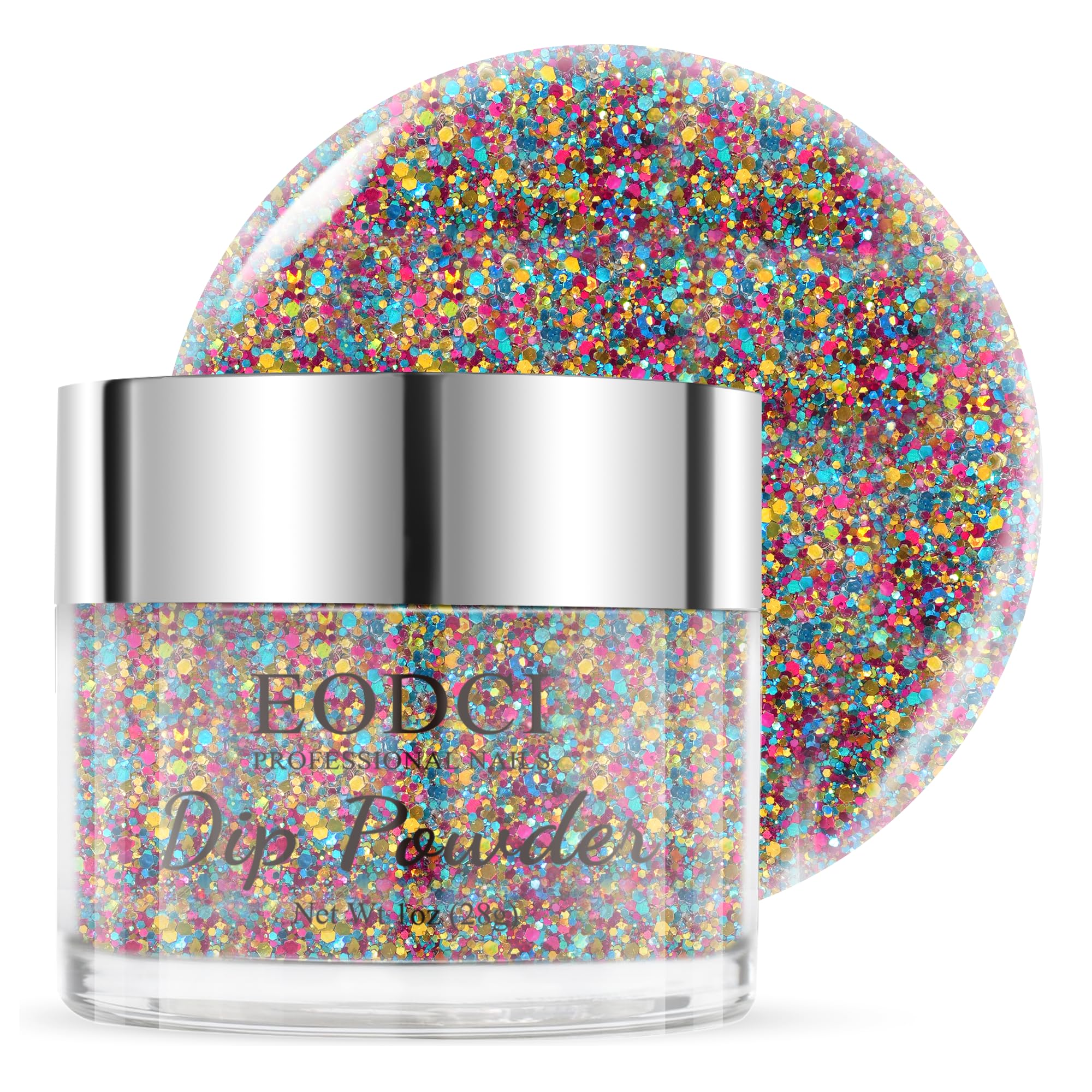 EODCI Rainbow Nail Dipping Powder, French Powder Pro Collection System, Odor-Free & Long-Lasting, No Nail Lamp Curing, 1 Oz