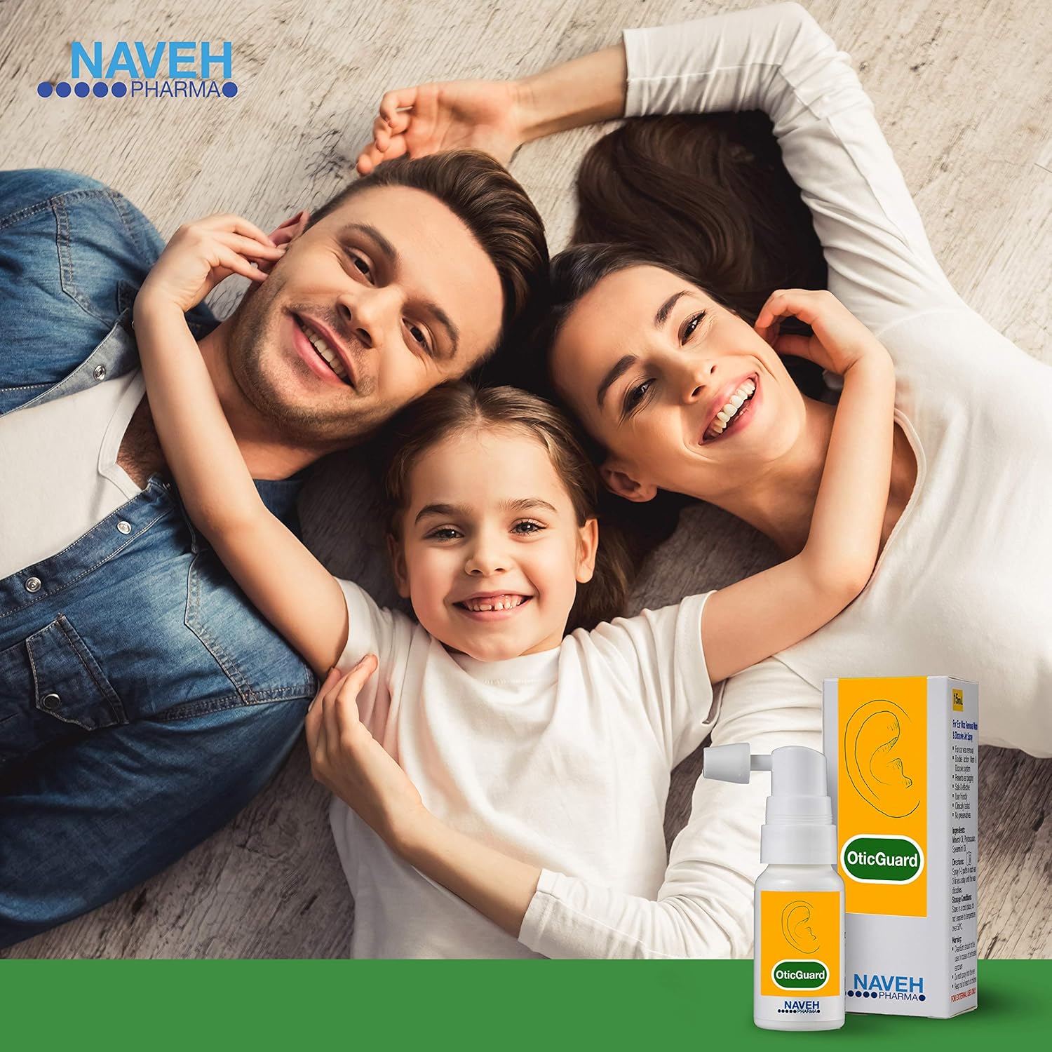 NAVEH PHARMA Otic Guard Baby Ear Infection Spray 0.5 Fl Oz and 1 Unit of NAVEH PHARMA Otic Guard Ear Infection Spray 0.5 Fl Oz