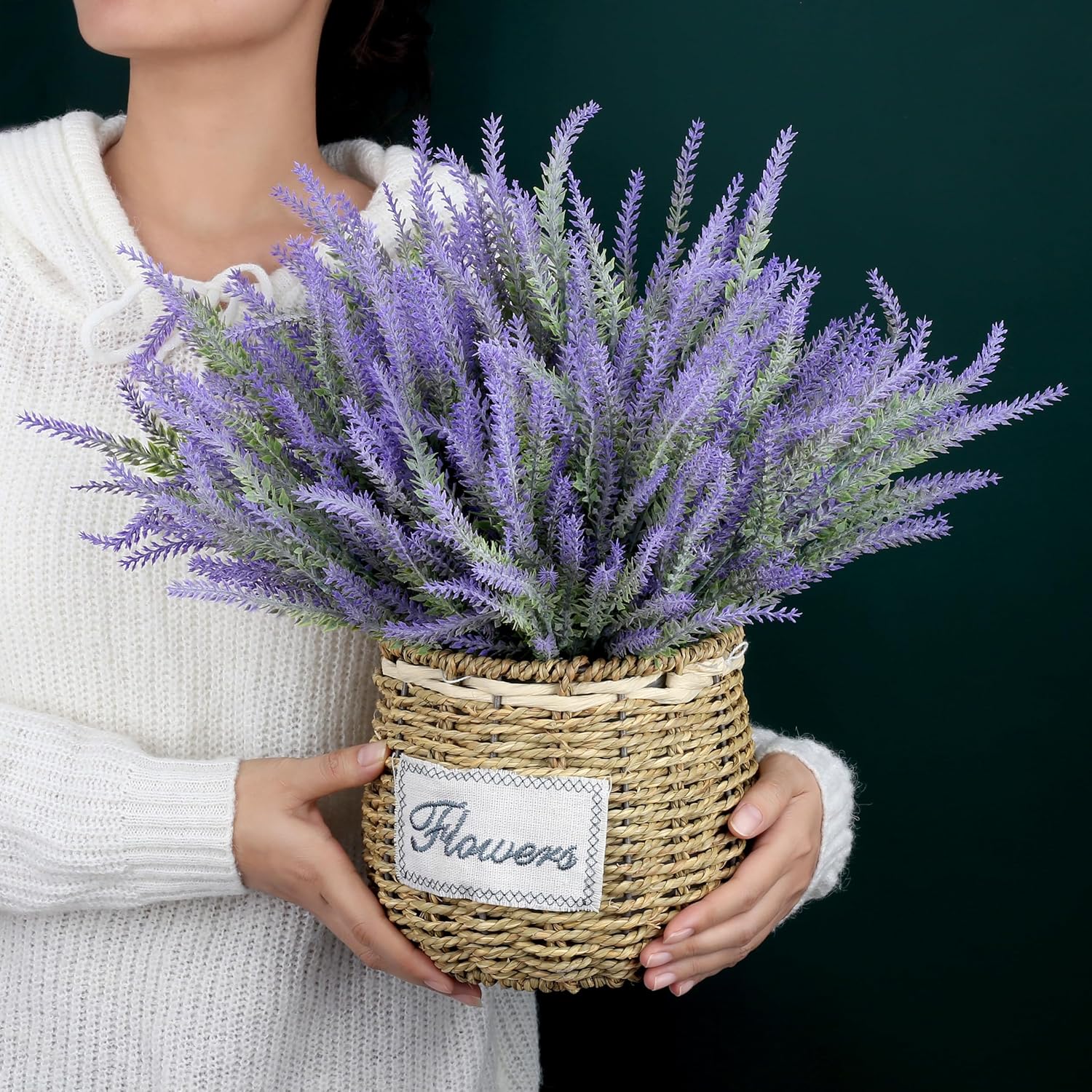 15 Bundles Artificial Lavender Outdoor Flowers Fake Plastic Purple Flower Outside UV Resistant for Home Kitchen Wedding Indoor Outdoor Decor - Image 3