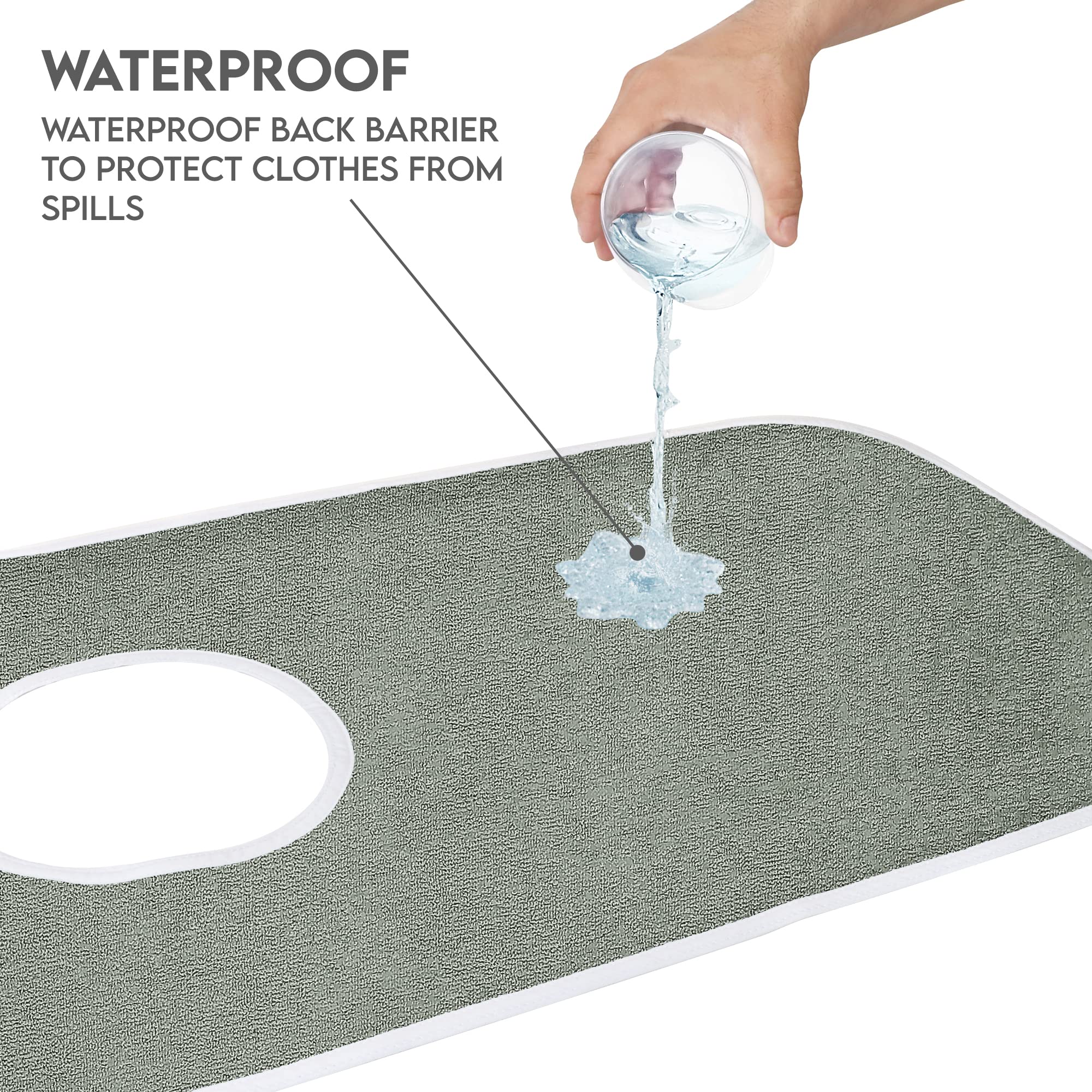 Utopia Towels Bavaglino unisex per adulti di alta qualità, per donne anziane, unisex, bavaglino impermeabile per mangiare, regolabile e lavabile