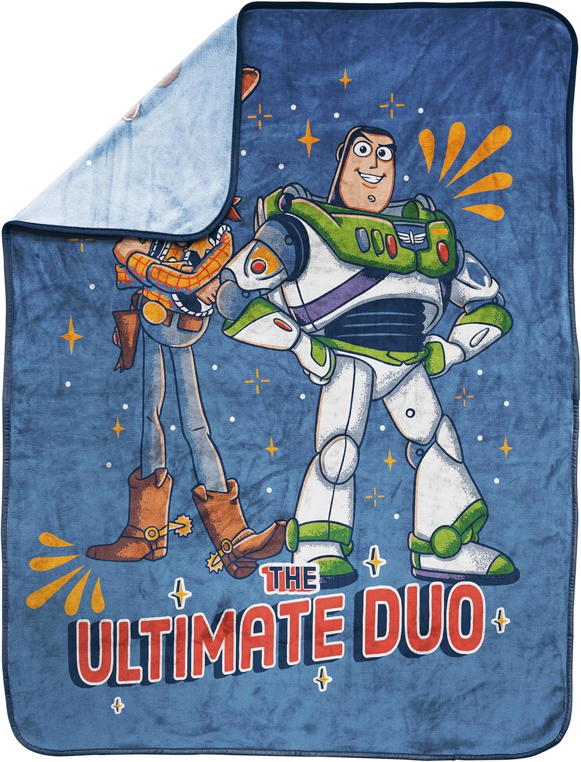 Jay Franco Kids Plush Throw Blanket – Soft & Cozy Fleece Throw for Bedroom & Couch Décor, Official Licensed Product, Blue - Toy Story, 40x50 - Travel Blanket - Image 4