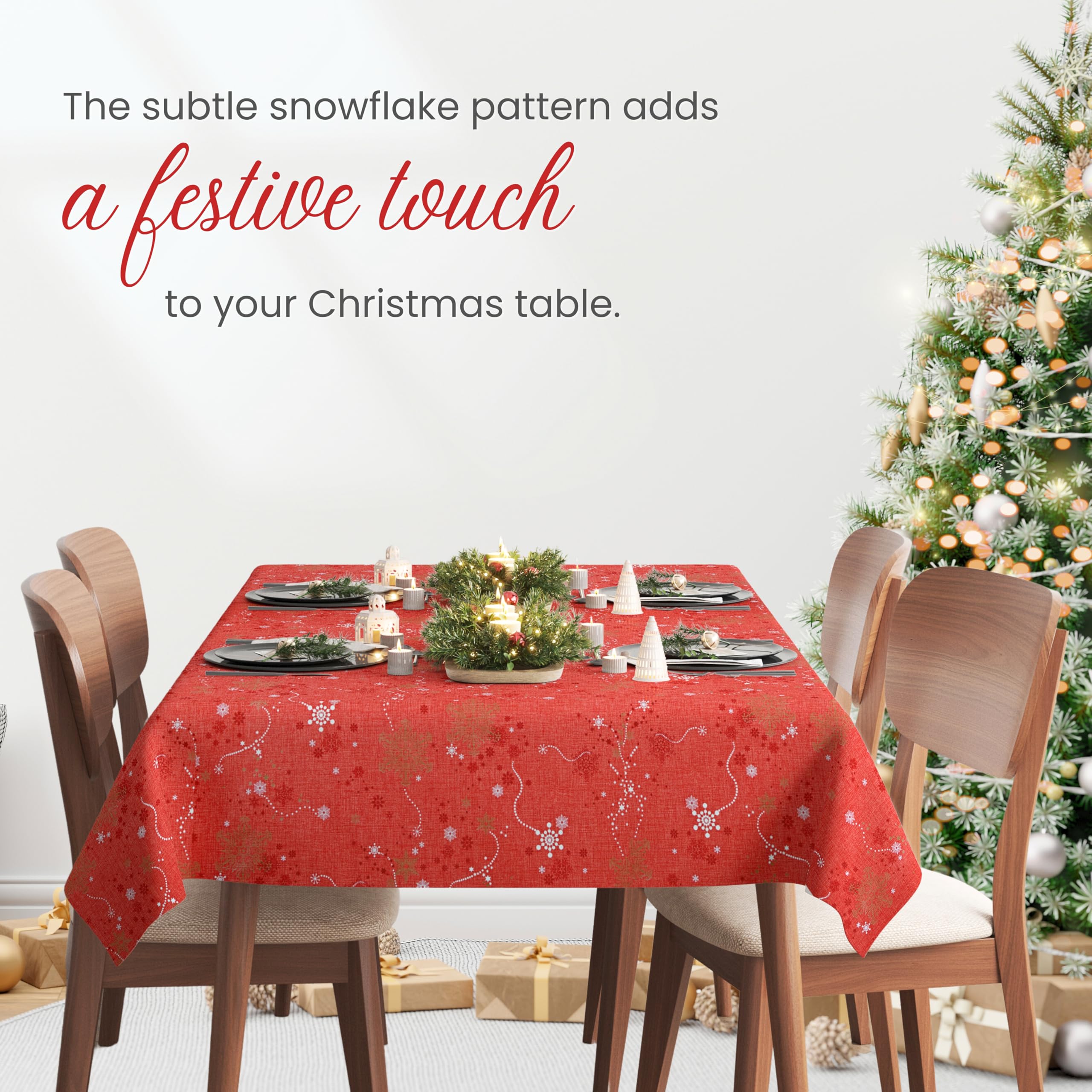Duni tafelkleed kerst - kerstster - 138x220 cm