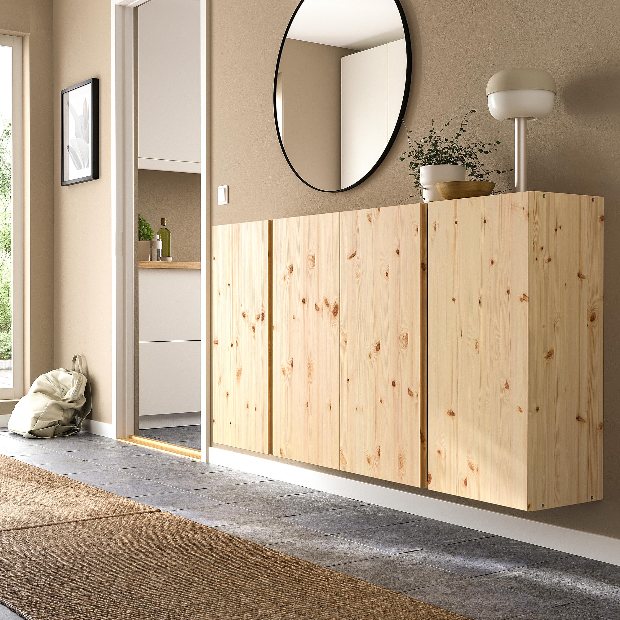Ikea IVAR Wall Cabinet with Doors 160 x 30 x 83 cm Pine