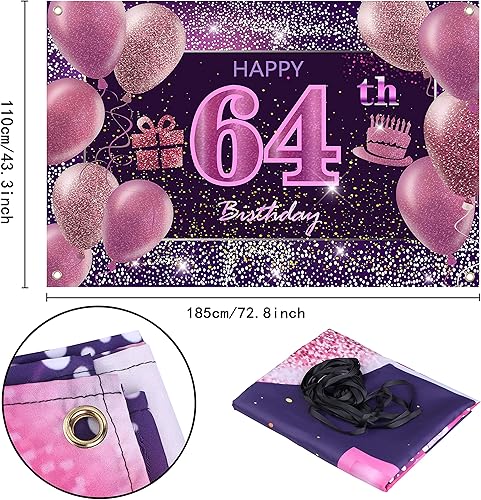 Vista 260 de IMISI Decoraciones de cumpleaños número 19 para niñas, pancarta rosa de feliz cumpleaños para telón de fondo de fiesta