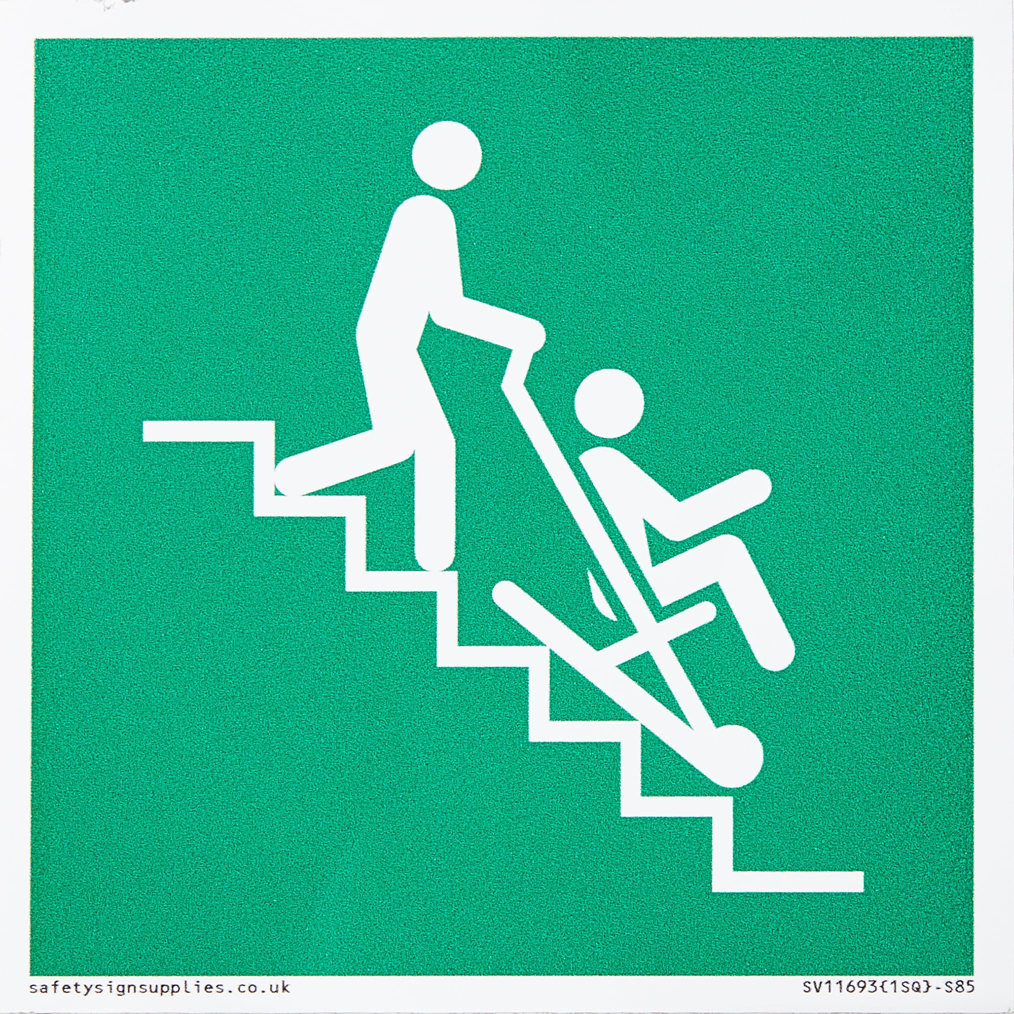 E060 safe condition evacuation chair Sign - 85x85mm - S85