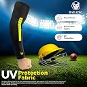 BADOWL V-Fit Premium Sleeves – Breathable, Lightweight, Stretchable Arm Sleeves for Sun Protection, Sports, and Outdoor Activities, Quick-Dry & Comfortable Fit (2, Orange, Free) gallery image