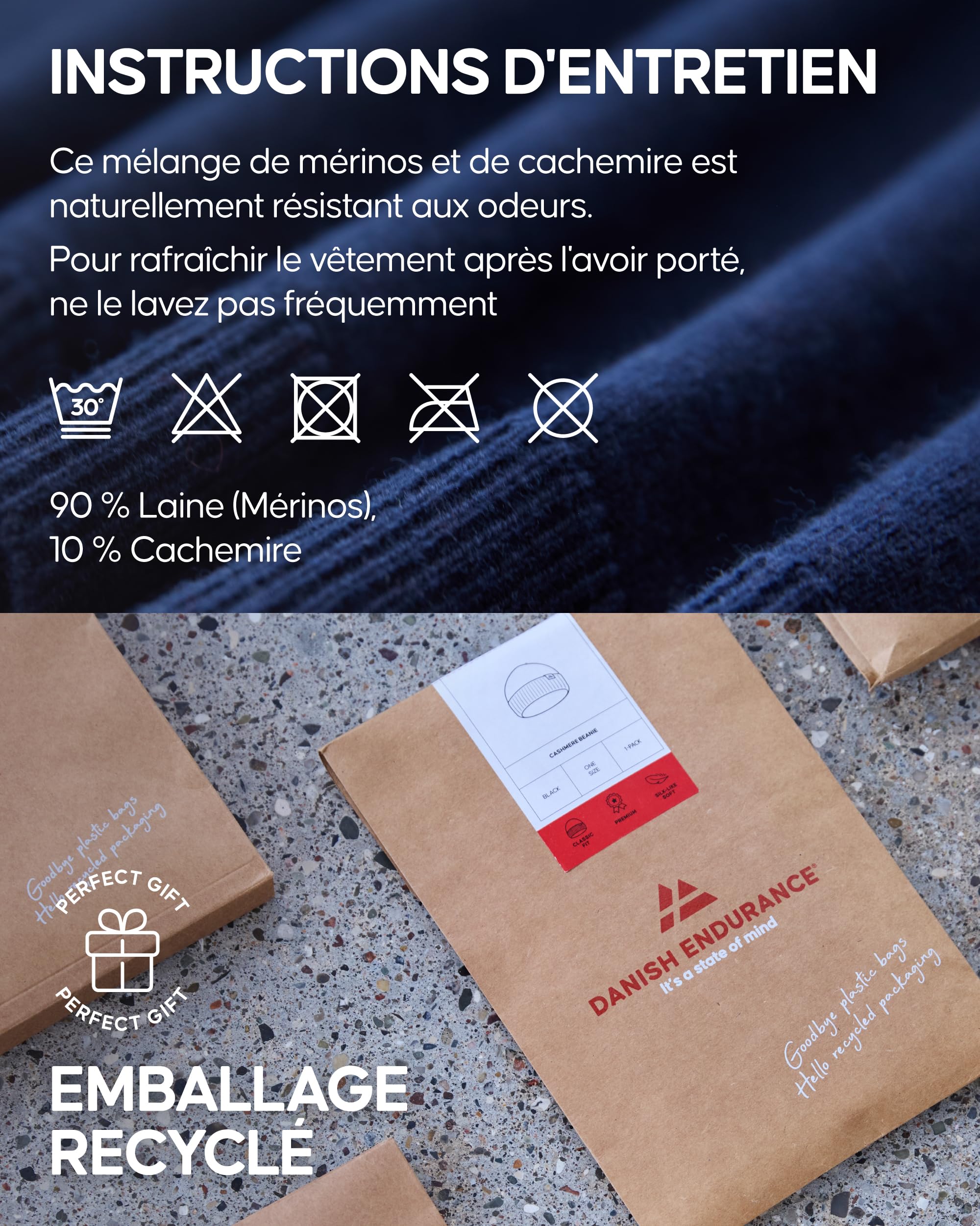 DANISH ENDURANCE Pull Laine Mérinos et Cachemire Femme, Doux | Pull en Laine Mérinos et Cachemire, Doux et Respirant, pour un Usage Quotidien et au Bureau
