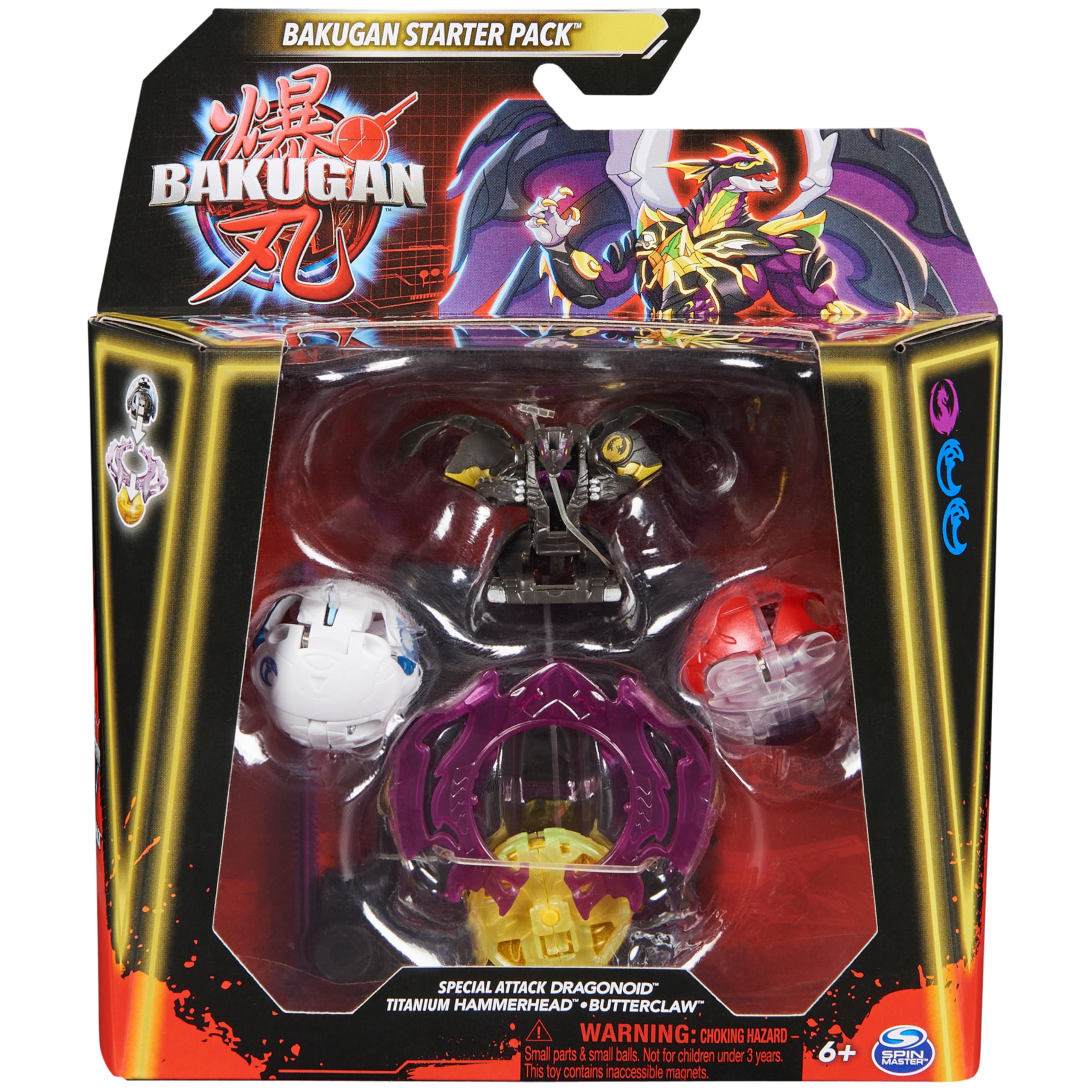 Bakugan Starter 3-Pack Action Figures & Trading Cards