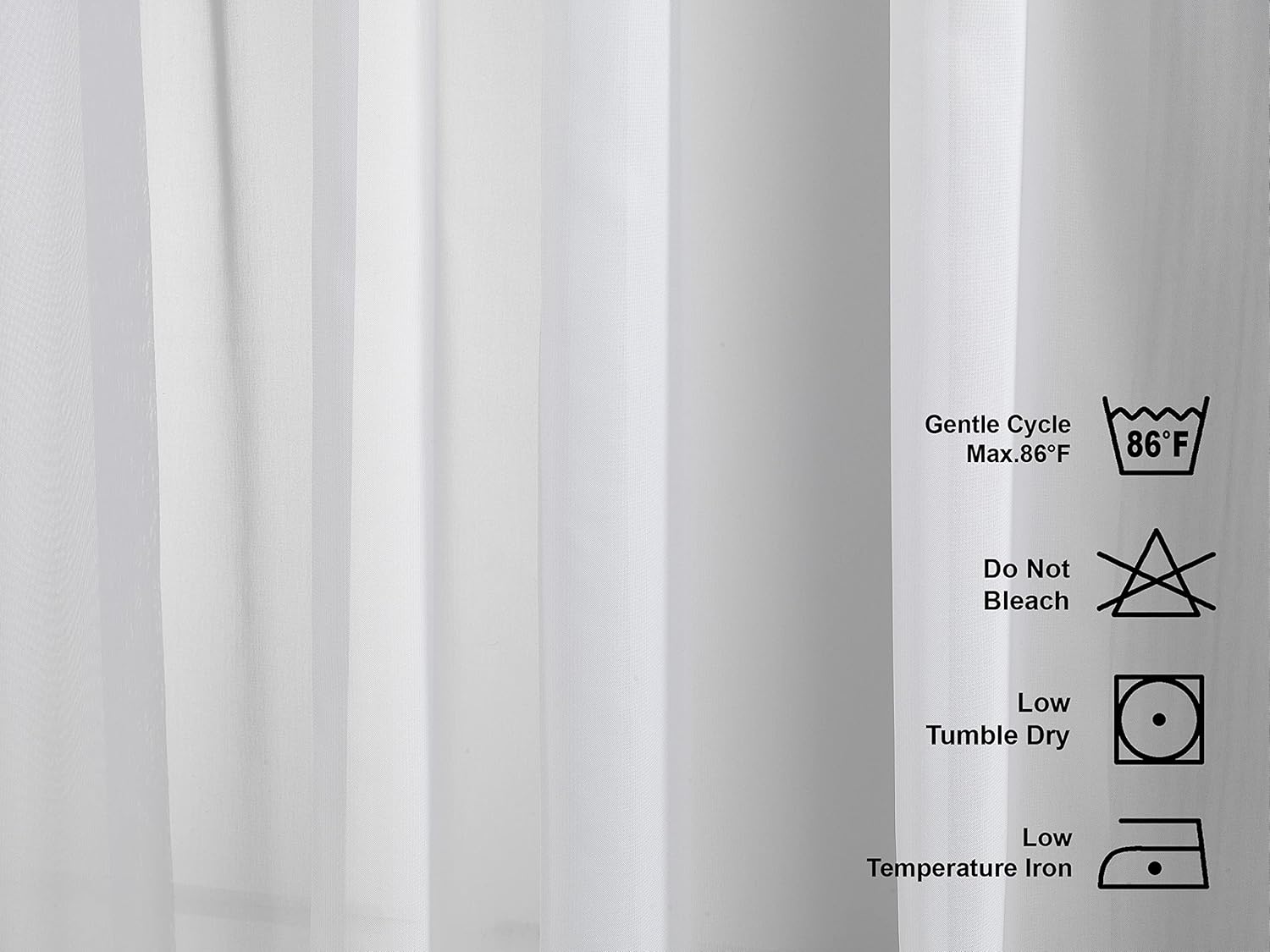 Sheer Home Decorative (1 Panel) Faux Silk Crap Chiffon Fabric Window Curtains Hanging Back Tap Custom Made 5-30 Ft Long - Made in Turkey