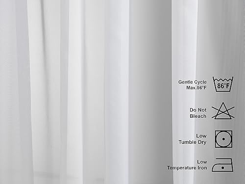 Miniatura 4 de Cortinas decorativas para el hogar (1 panel), tela de gasa de seda sintética para ventana, para colgar en la parte posterior, hechas a medida, de 5