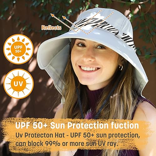 Miniatura 2 de Solaris Bufanda floral de ala ancha para mujer, con solapa para el cuello, plegable, protección UV, para jardín, playa, senderismo