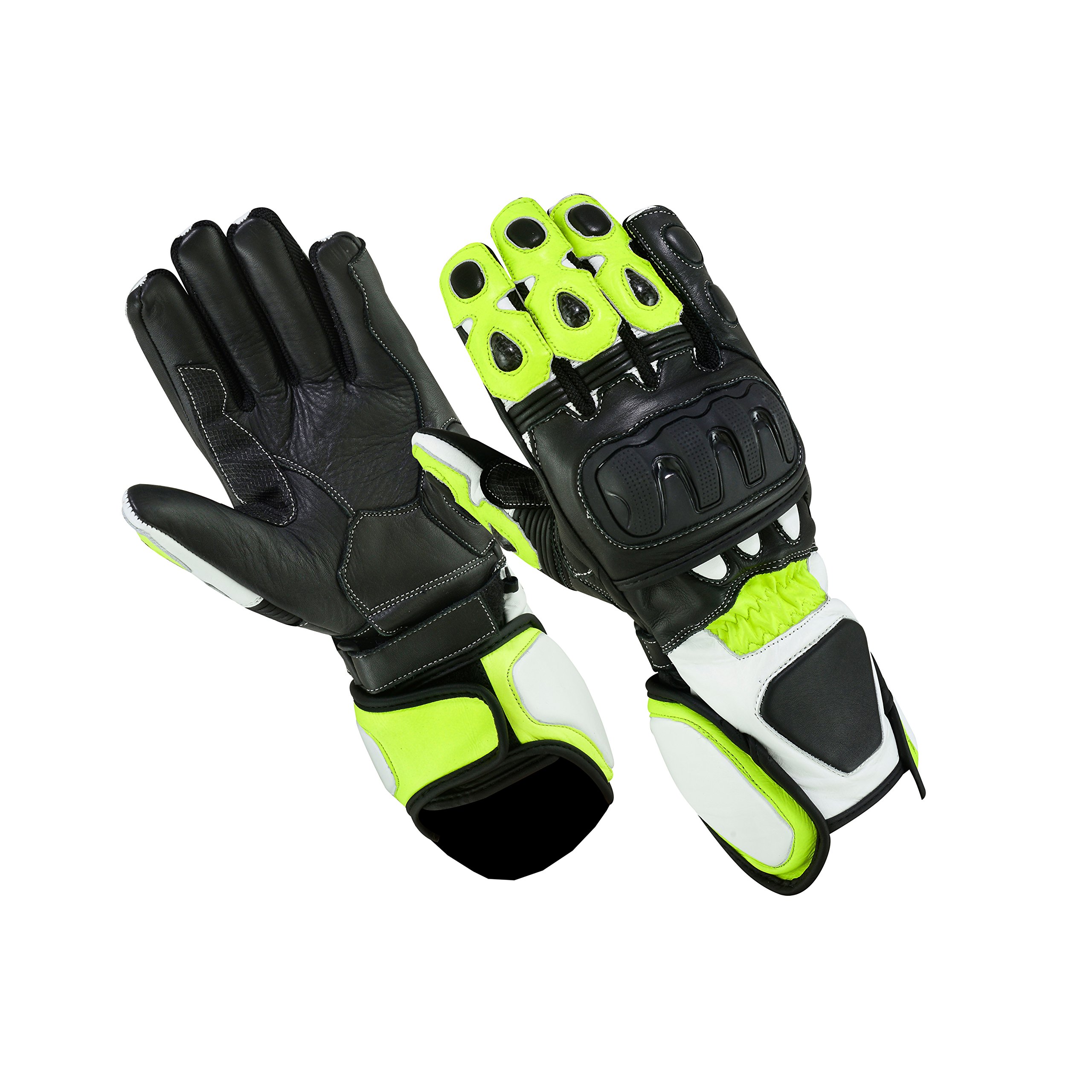 Motorrad Leder Handschuhe GP Circuit Neon Grün, Ge Auto & Motorrad