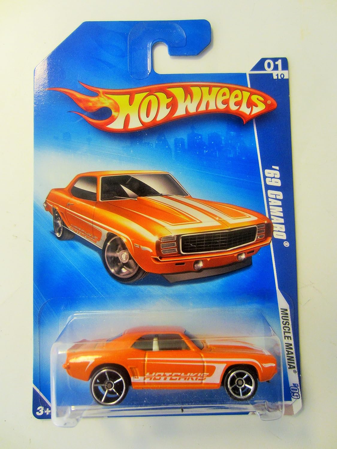Hot Wheels 2009 Muscle Mania 01 of 10 '69 Camaro Orange 077/190