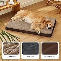 Vista 4 de Bedsure - Cama ortopédica XL para perro grande, con funda lavable y extraíble, tapete de espuma con forma de huevera, apta para perros de hasta 100