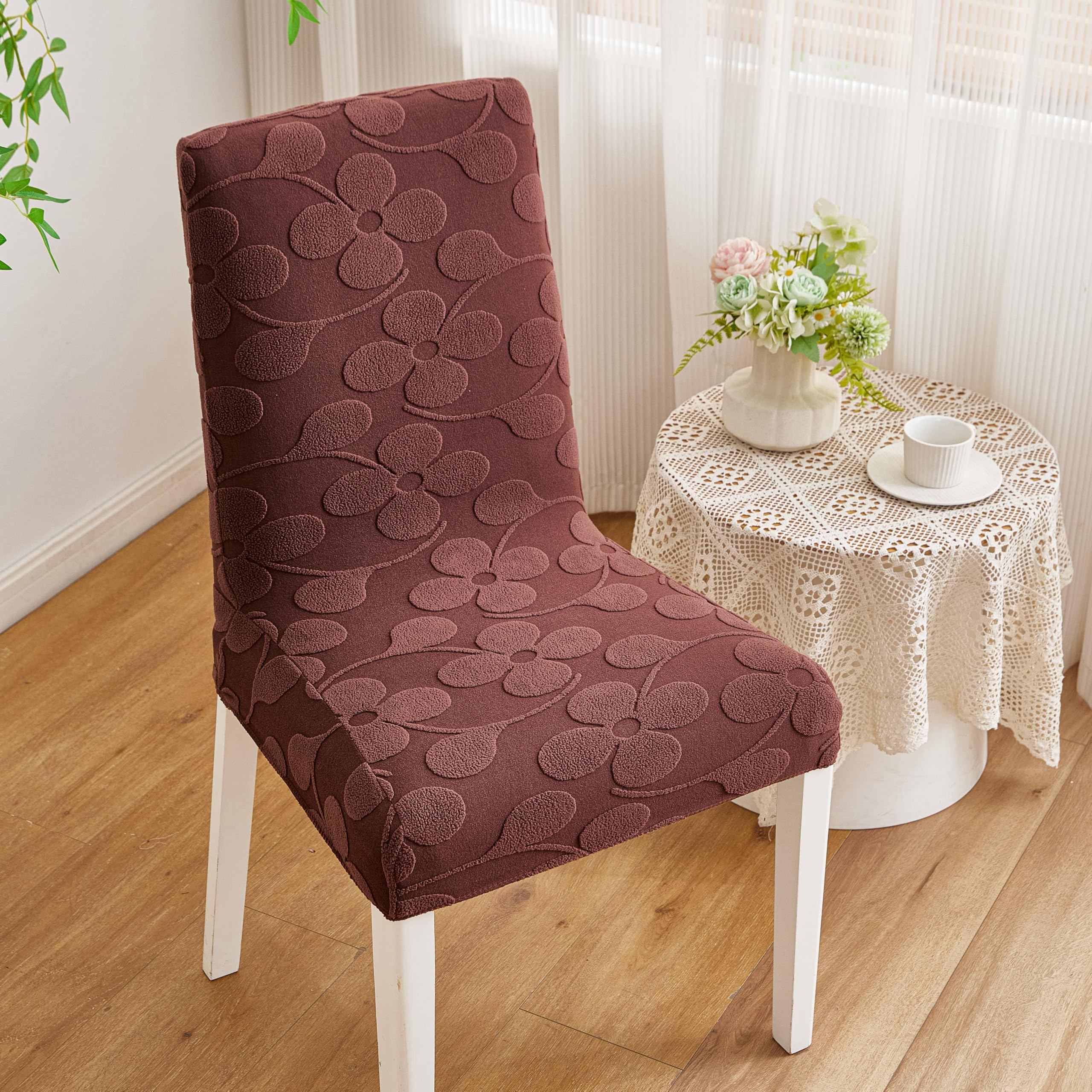Protect Dining Chairs with Jacquard Seat Covers -10 Protect Dining Chairs with Jacquard Seat Covers -10