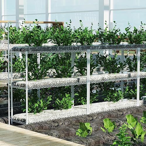 Miniatura 11 de Estantería de alambre NSF de 3 niveles, 18 x 48 x 54 pulgadas, capacidad de 3000 libras, estante de almacenamiento ajustable resistente con ruedas