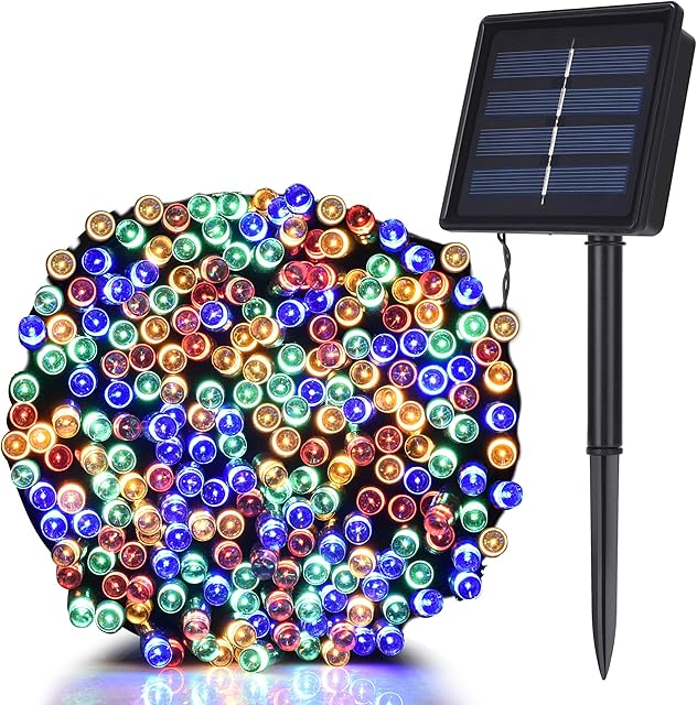 TEKLED® Solar String Lights | 200 LED Decorative String Lights | Waterproof Indoor Outdoor 72FT with Solar Panel | Multicolor | for Patio Garden Backyard Home Christmas Tree Party Gazebo Pergola