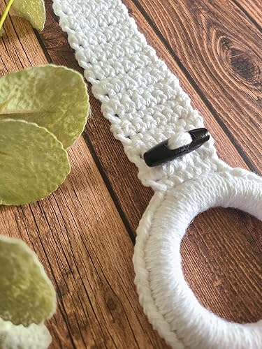 Miniatura 4 de Sysaic Knotz Hanging Kitchen towels ring - Towel holder for kitchen towels with hanging loop - Kitchen towel hanger unique House Warming Gift (White)