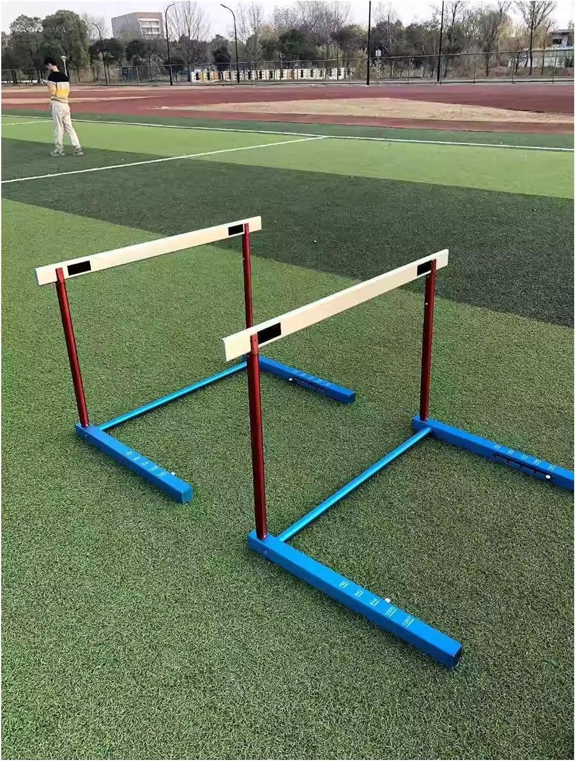 Detachable Workout Hurdles,Aluminium Adjustable Height Hurdles,Track and Field Jumping Bar for Agility Speed Training(2 pcs)