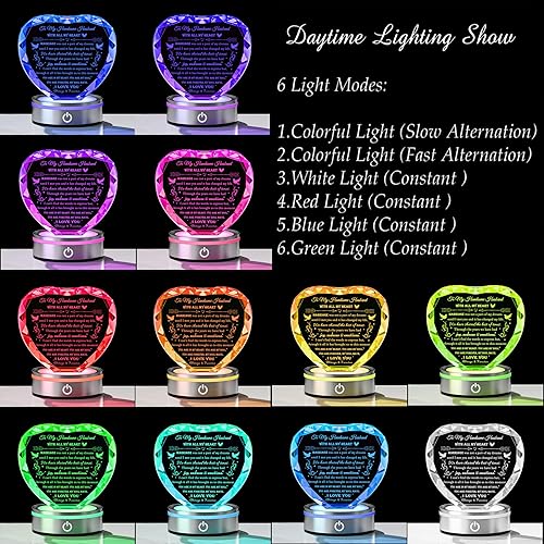 Miniatura 49 de Regalos únicos para novia de novio – Regalos de corazón de cristal, regalos personalizados para mi novia que lo tiene todo – Cumpleaños