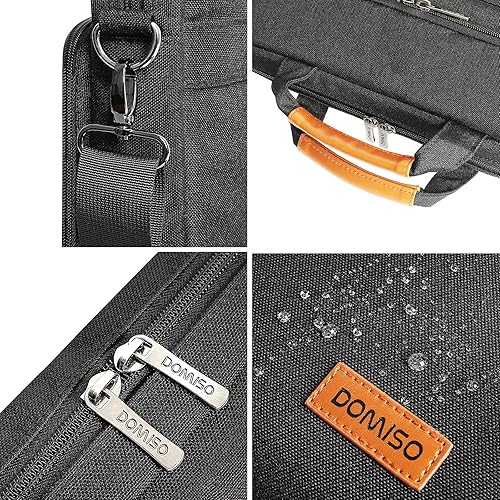 Miniatura 5 de DOMISO Maletín multifuncional de 15.6 pulgadas, bolsa de hombro impermeable para portátiles de 15 a 15.6 pulgadas, AppleIdeaPadAcer AspireHP ENVY 15