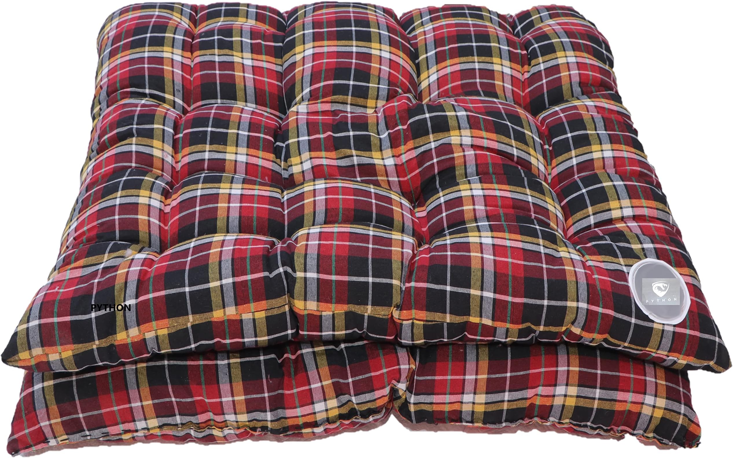 PYTHON Single Bed, Foldable, Light Weight Filled Medium Soft Cotton Mattress/Gadda (Multi, 1 Sleeping Capacity, 4 x 6 ft or 72 x 48 Inch) (Pack of 1) (Art- GD-101)