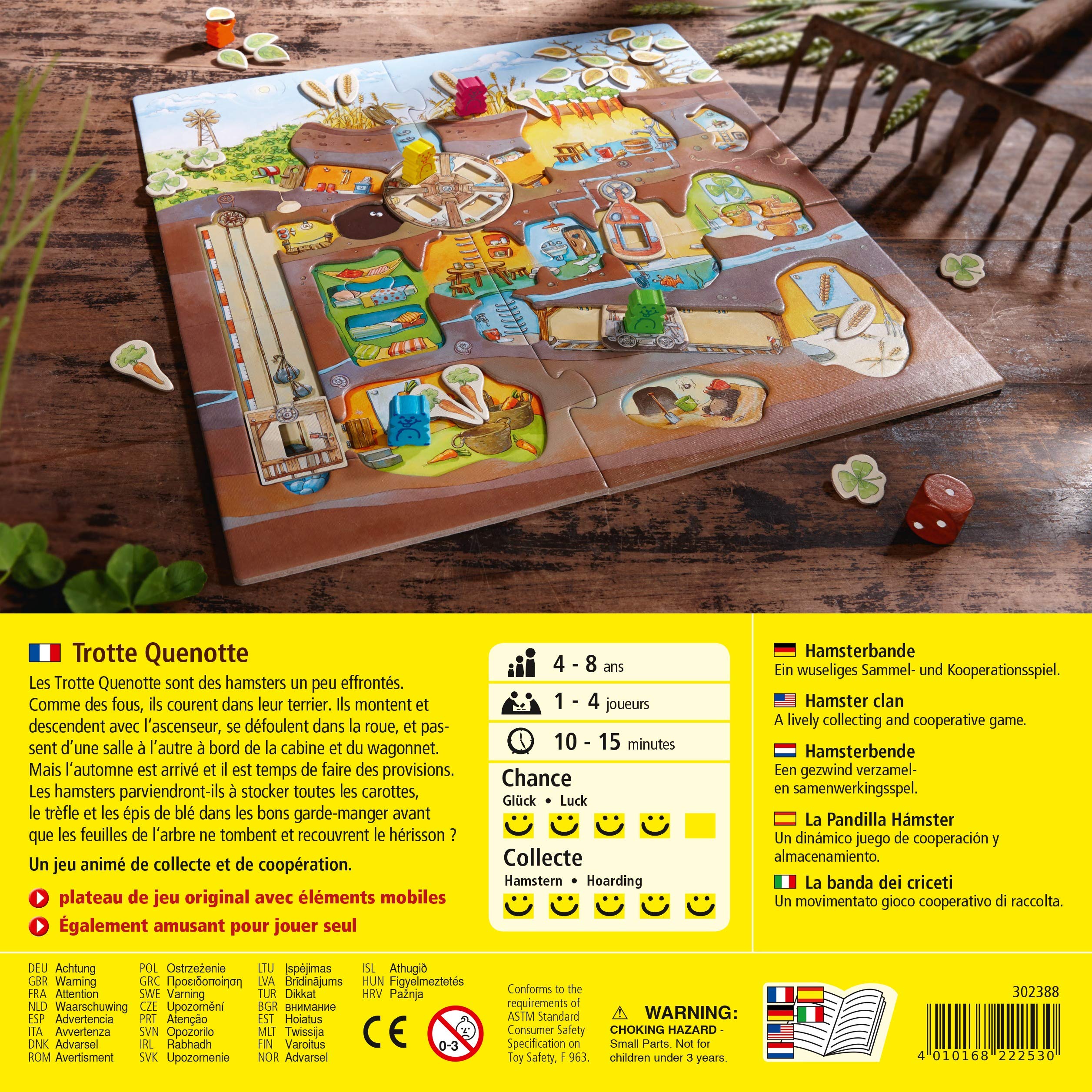 HABA 302388 - Trotte Quenotte - Un jeu de société coopératif pour aider les enfants à apprendre à résoudre des problèmes et à établir des priorités pour les 5 ans et plus