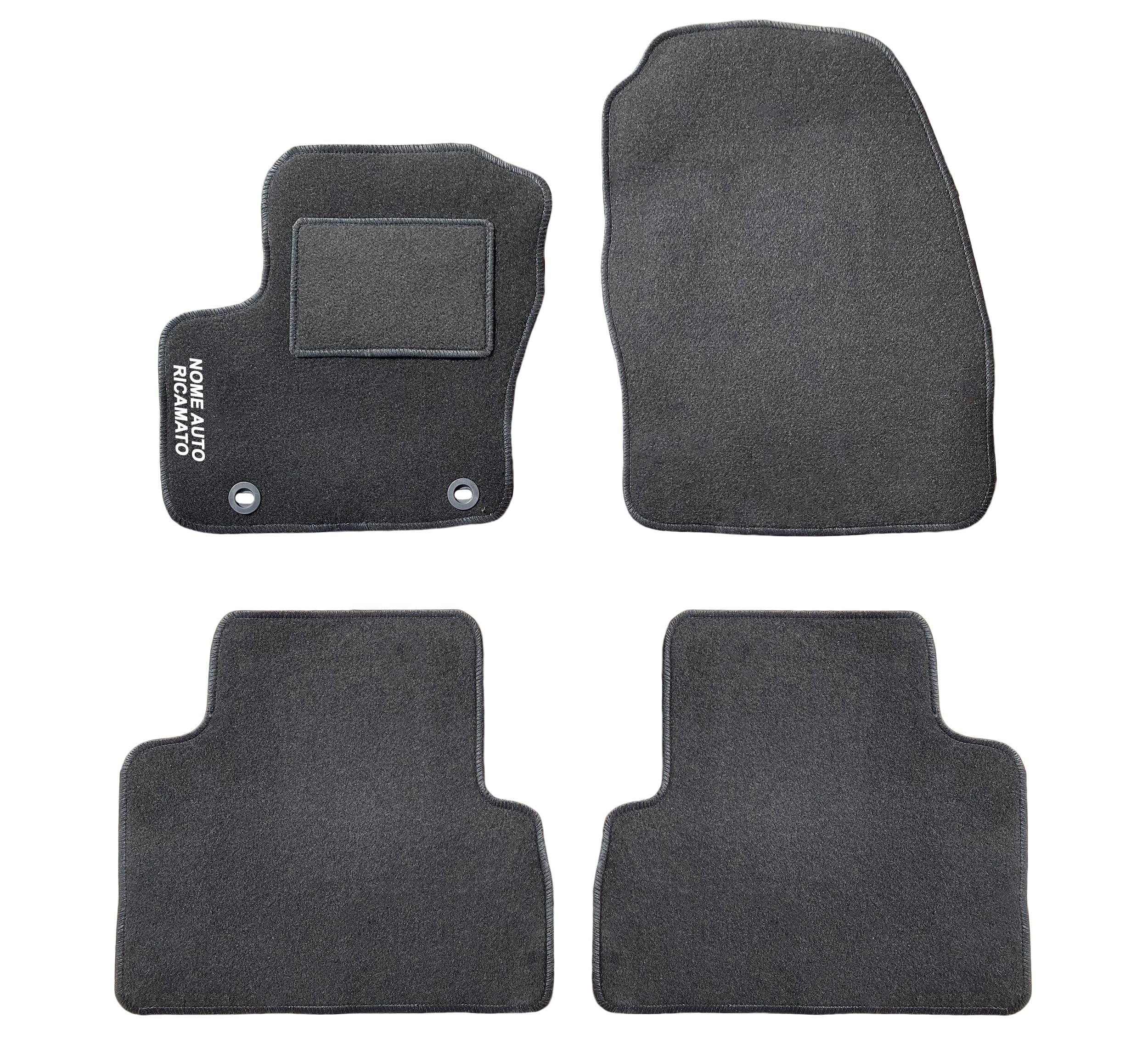 Auto Accessori Lupex | Set 4 Pezzi Tappetini Auto Compatibili con C-Max II serie | Tappeti Sagomati in Moquette con Ricamo Lato Guida | Fondo Antiscivolo | Anteriori e Posteriori