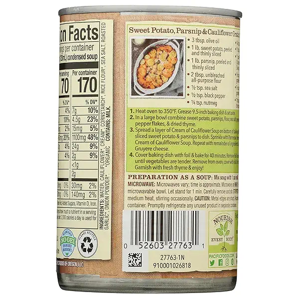 Soup Condensed Cauliflower Organic, 10.5 Ounce 3