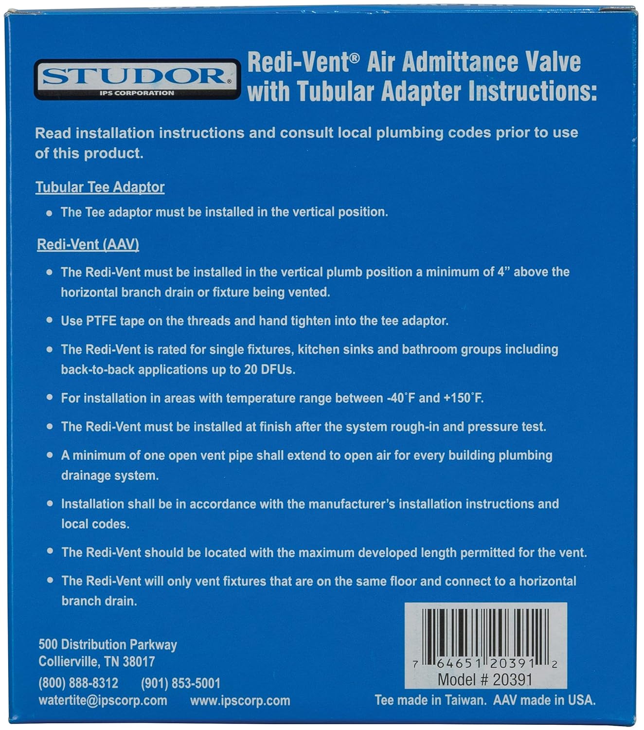 Studor 20391 RediVent Air Admittance Valve with Philippines Ubuy