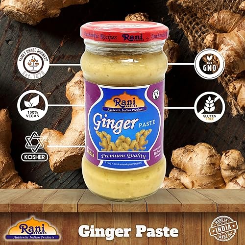 Miniatura 4 de Rani Pasta de Jengibre para Cocinar 10.5oz (300g) Frasco de Vidrio  Vegana  Sin Gluten  No OGM  Sin Colorantes  De Origen Indio
