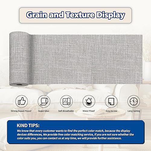 Vista 357 de Parches de reparación de lino grueso, parches de tela de lino autoadhesivos, 8 x 11 pulgadas, 2 unidades, multicolor, se pueden utilizar