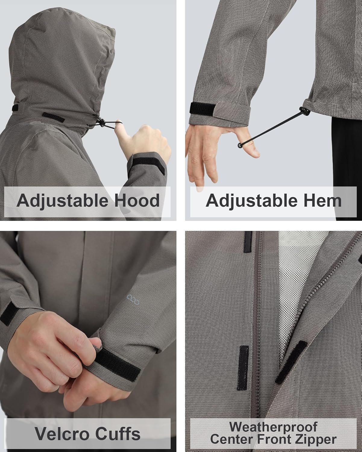 33,000ft Mens Rain Jacket Lightweight Rain Jackets Waterproof with Hood, Breathable Rain Coat for Golf Hiking Fishing Travel - Image 5