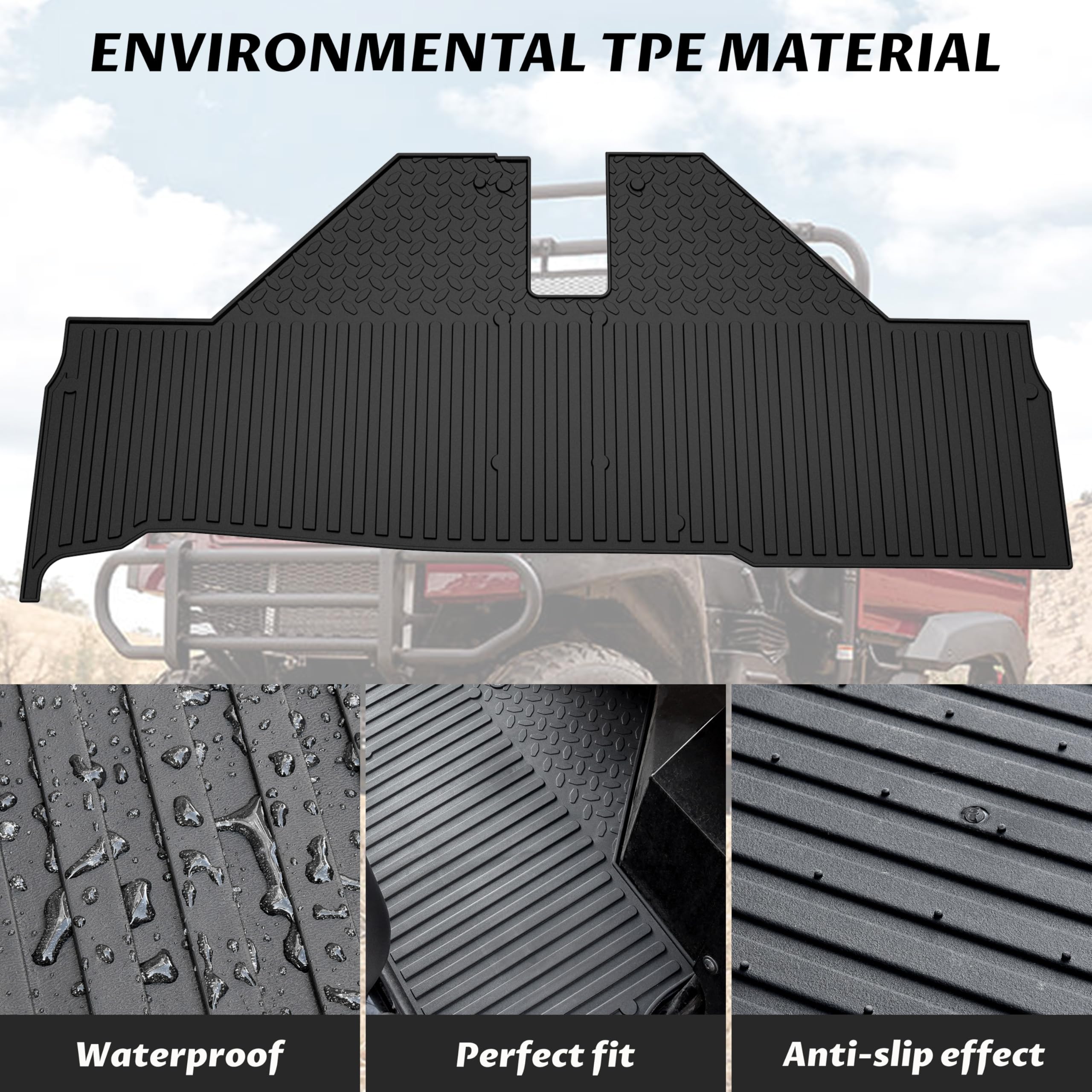 Amazon.com: SAUTVS TPE Floor Mat for Kawasaki Mule, Rubber Front