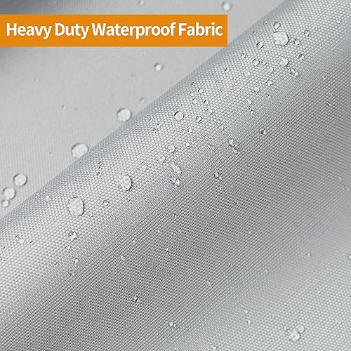 Miniatura 4 de iCOVER - Funda para barco Jon de 16 pies, resistente al agua, para barco Jon de 16 pies de largo y ancho de haz de hasta 75 pulgadas, color gris,