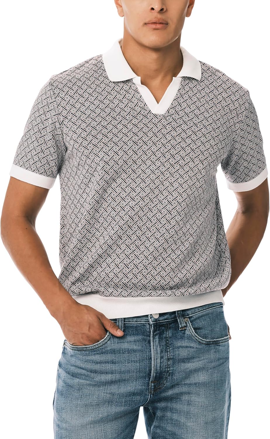 Buffalo David Bitton Men's Short Sleeve Sweater Knit Polo